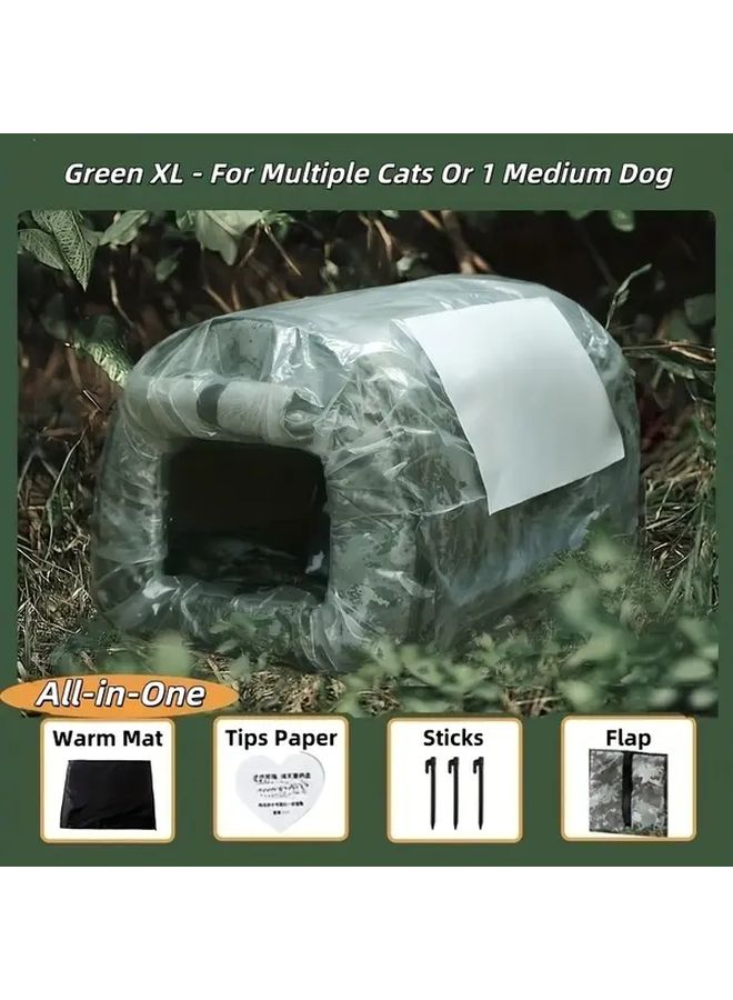 CAMELDAILY Heavy Duty Oxford Cloth Pet House Green All Season Windproof Portable Shelter - Image 5